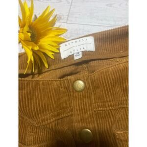 Kendall + Kylie Brown Corduroy Button-Front Mini Skirt - Size 26